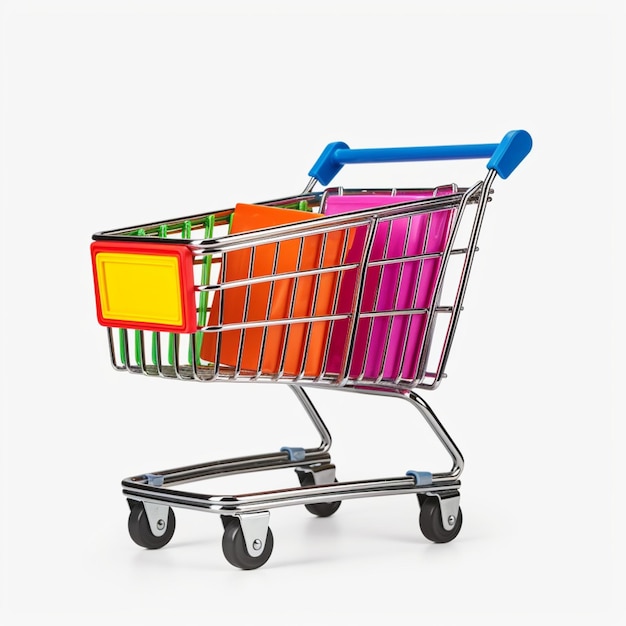 Free vector shopping cart realistic