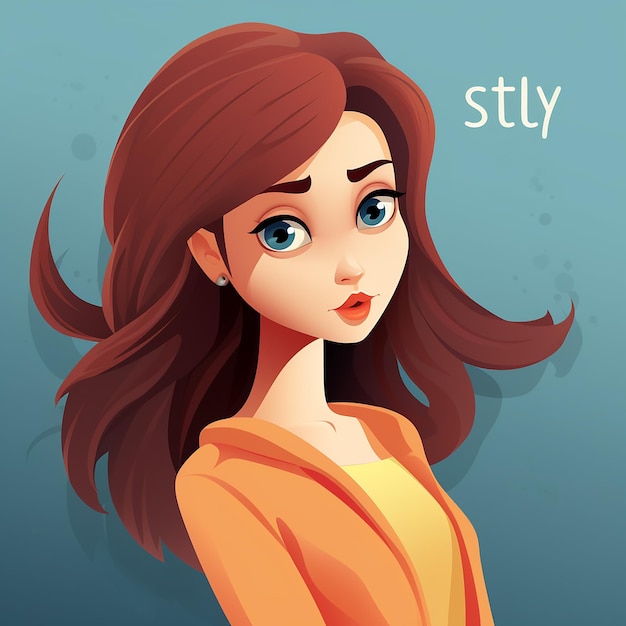 Free Vector Shy Girl Character