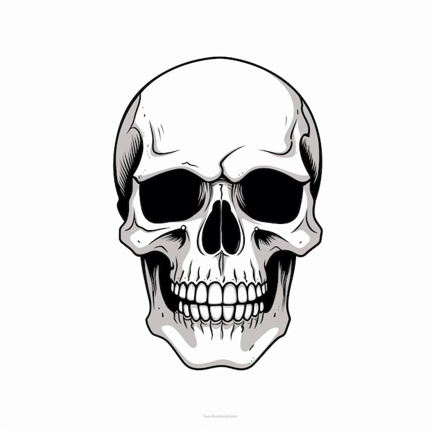 free vector skull art illustration