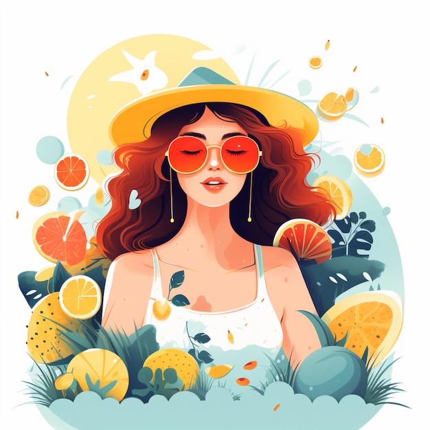 Free vector summer clipart illustration