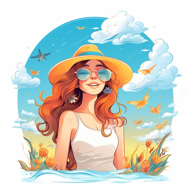 Photo free vector summer drawing illustration