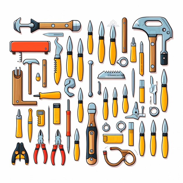 Free vector tools clipart illustration