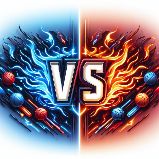 フリーベクトル vs. 輝きと火花のゲームまたはスポーツ対決シンボル