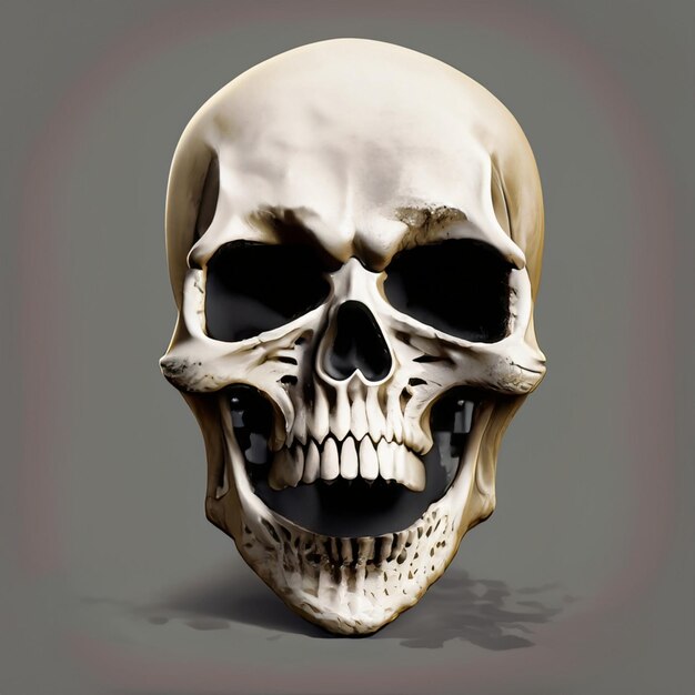 Free vector vintage human skull concept png