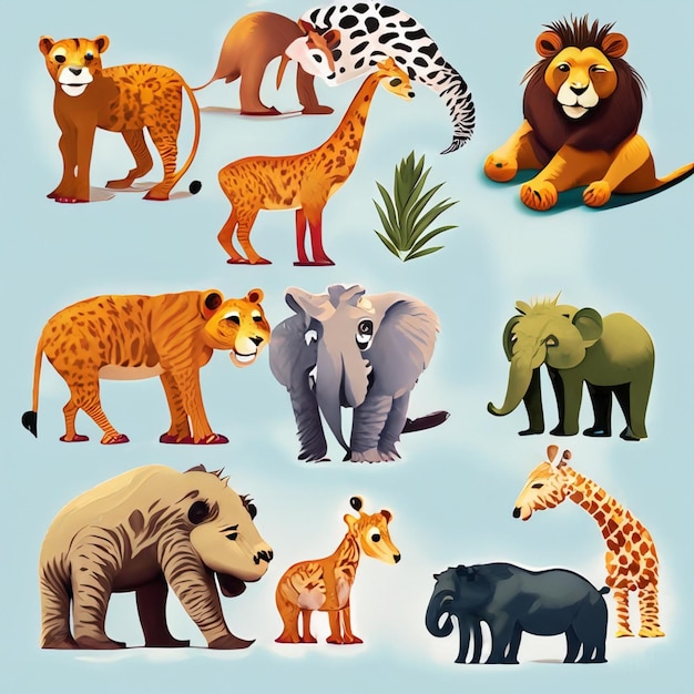 Photo free vector watercolor world animal day illustration