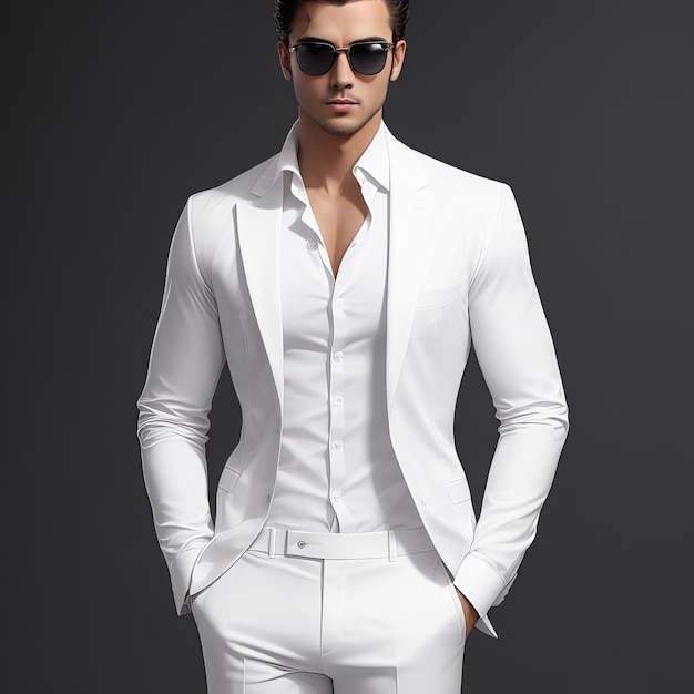 Free Young Men and Baby Fashion Posing in winter Dress Shirt or Pants Elegant Generative AI