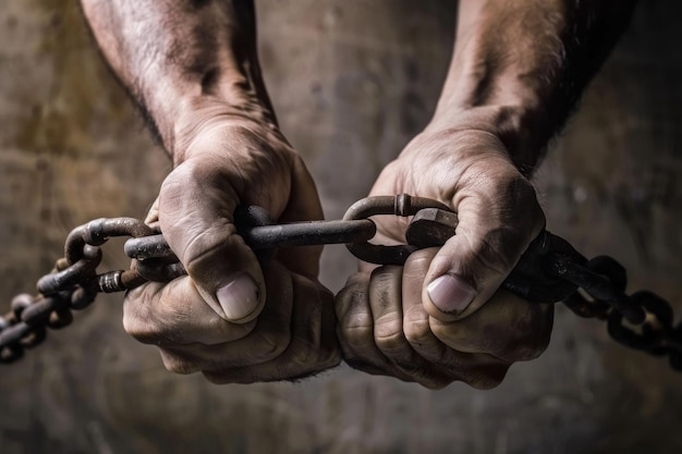 Photo freedom person broken chains