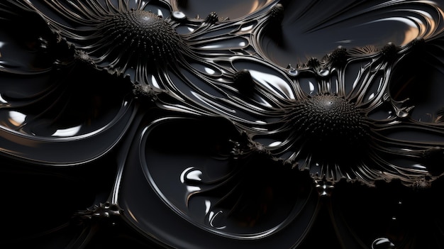 Freeform ferrofluids achtergrond mooie chaos wervelende zwarte frequentie