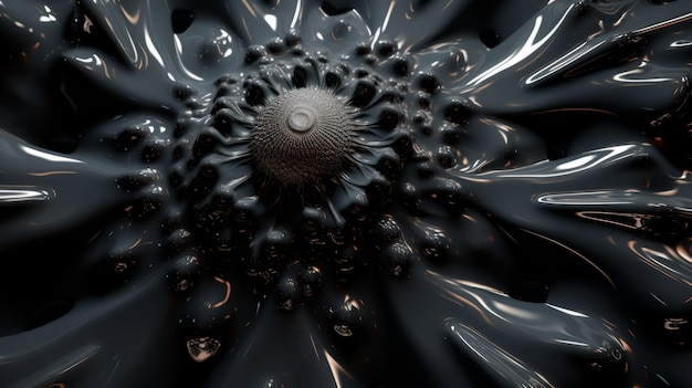 자유형 ferrofluids 배경 아름다운 혼돈 소용돌이 검은 주파수