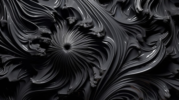 フリーフォーム磁性流体の背景美しいカオス渦巻く黒い周波数