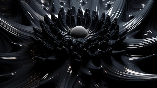 Photo freeform ferrofluids background beautiful chaos swirling black frequency