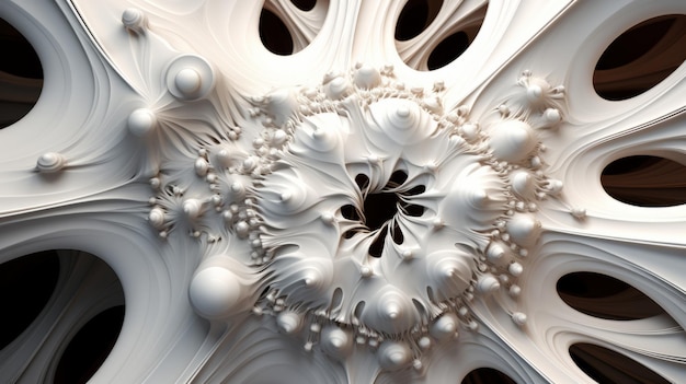 자유형 ferrofluids 배경 아름다운 혼돈 소용돌이 흰색 주파수
