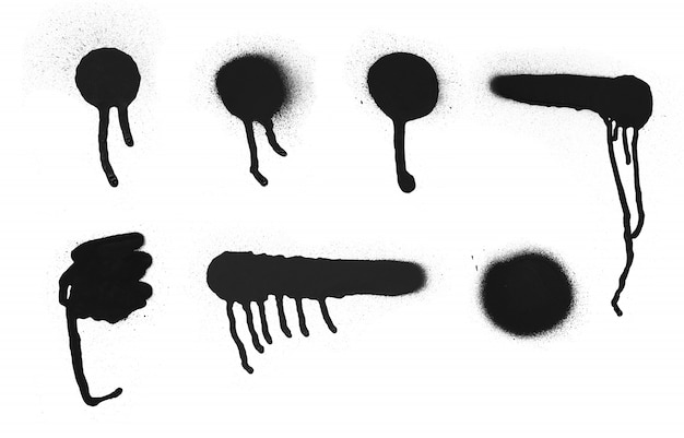 От руки простой спрей краска граффити текстуры. Чернила элемент гранж