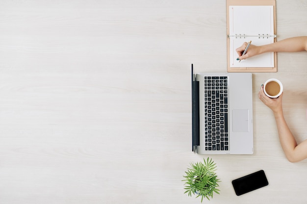 Photo freelancer working on laptop