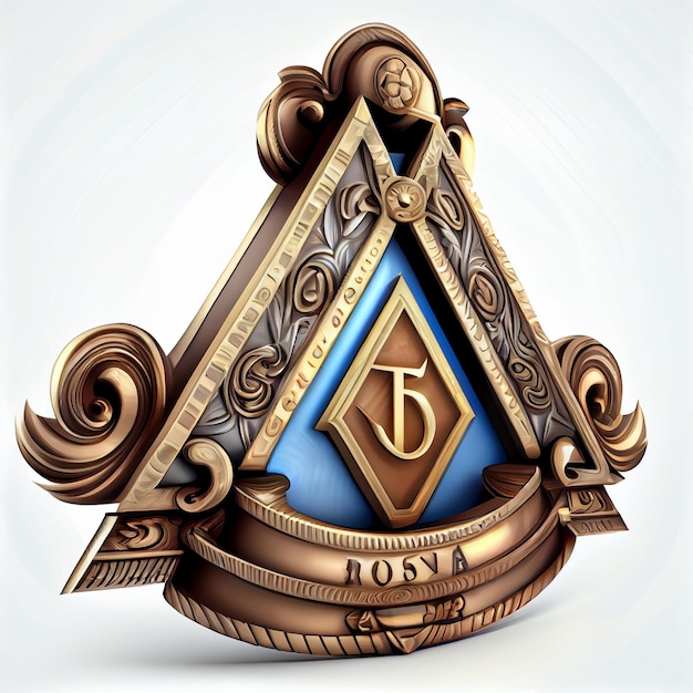 Freemason guild organization symbol for freemason Ai generated image