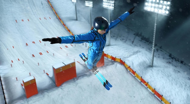 freestyle aerials skiing