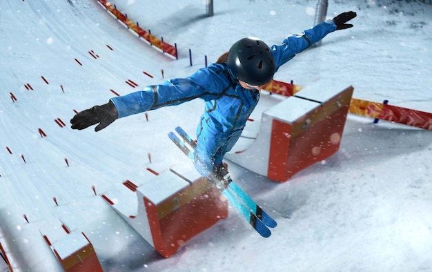 freestyle aerials skiing