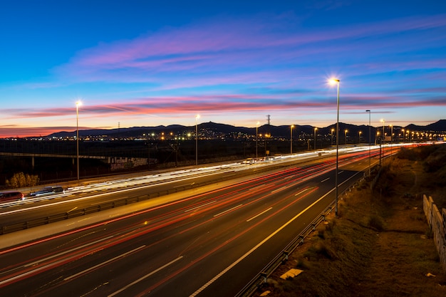 Freeway at dusk