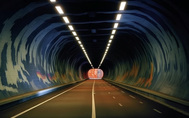 Freeway tunnel road