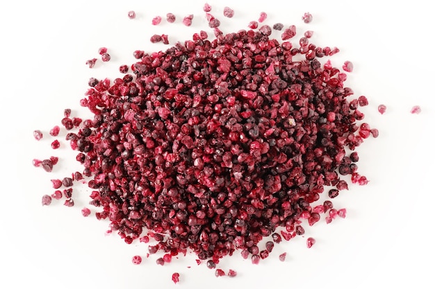 Freeze dried granulated blackberry fruit