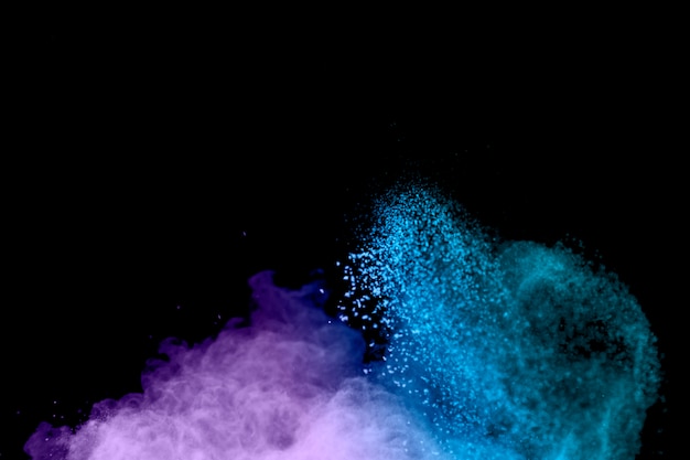 Freeze motion of color powder