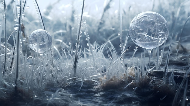 氷に包まれた世界を包み込んだ 凍りつく雨  ⁇ 細で裏切り深い冬の現象
