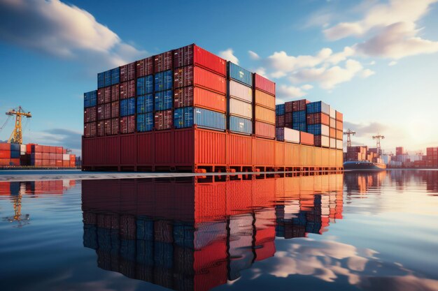 Freight transport containers in the seaport food crisis grain deal