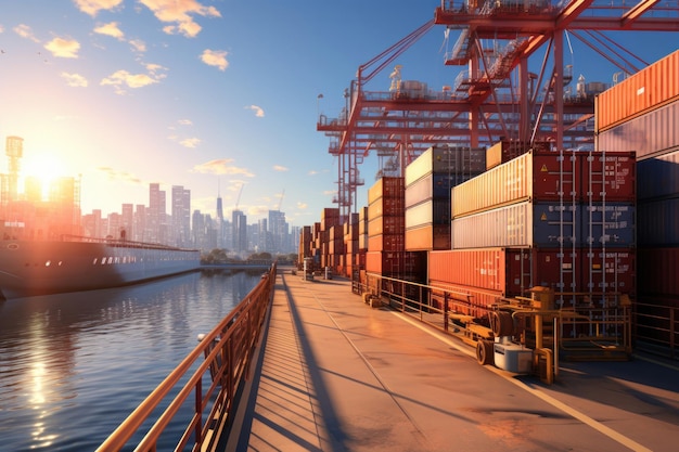 Freight transport containers in the seaport food crisis grain deal