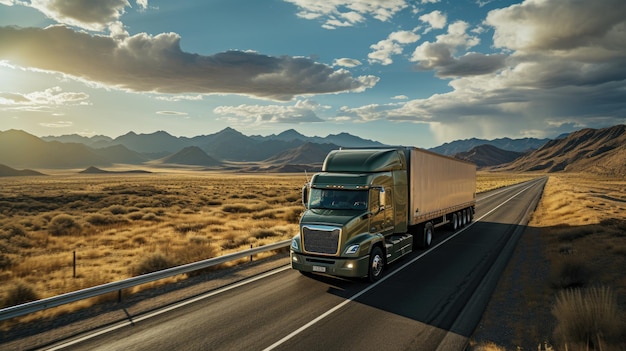 Freight truck on the highway