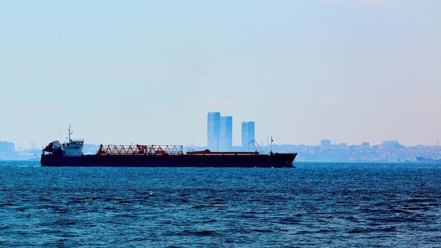 The Freighter in Bosphorus Strait Istanbul Turkey