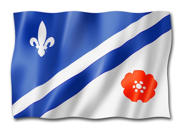 写真 フランスのアルバータ州の民族旗アメリカ