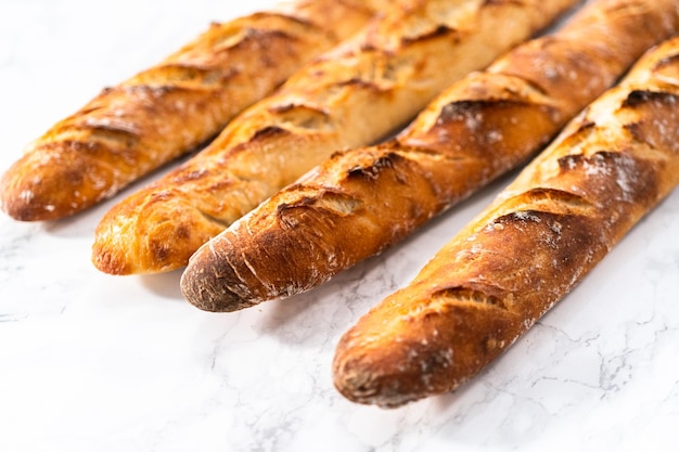 Photo french baguette bread