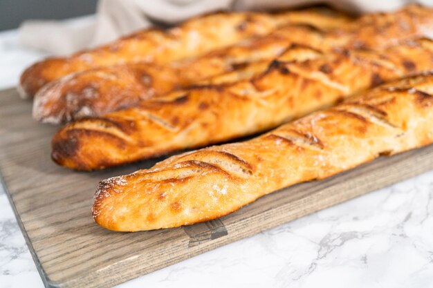 Foto baguette di pane francese