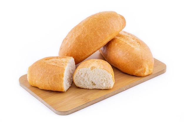 French bread isolated on white