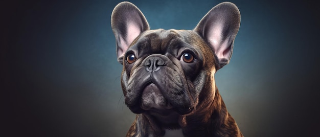 French bulldog closeup Generative AI