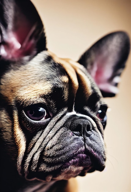 Photo french bulldog portrait