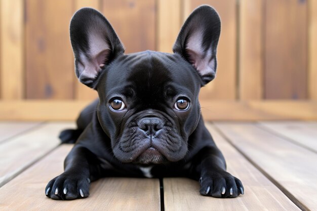 Photo french bulldog relaxing at home