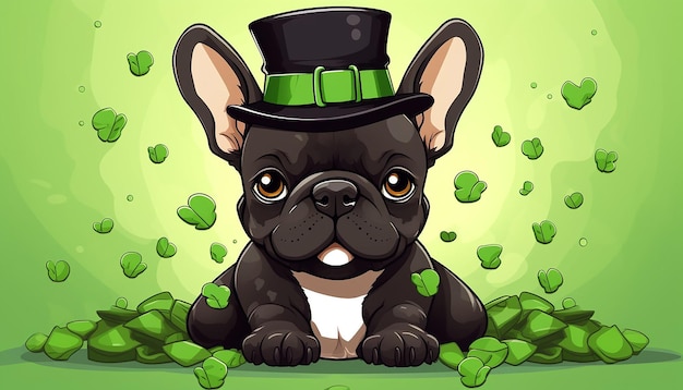 Photo french bulldog st patricks day