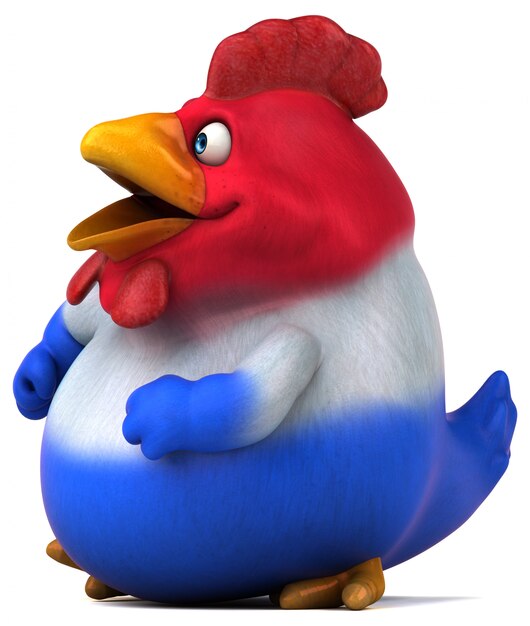 French chick - 3d illustration