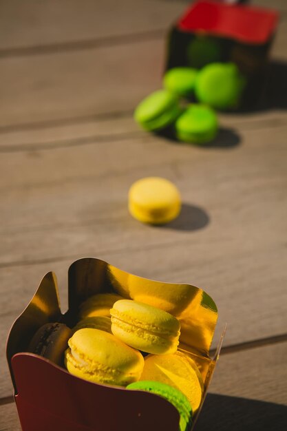 French colorful macarons