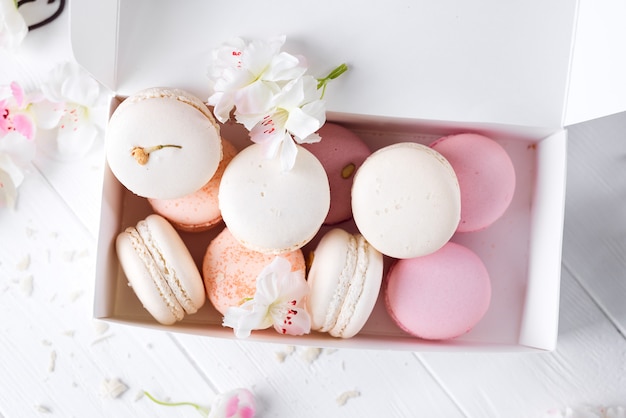 French colorful macarons