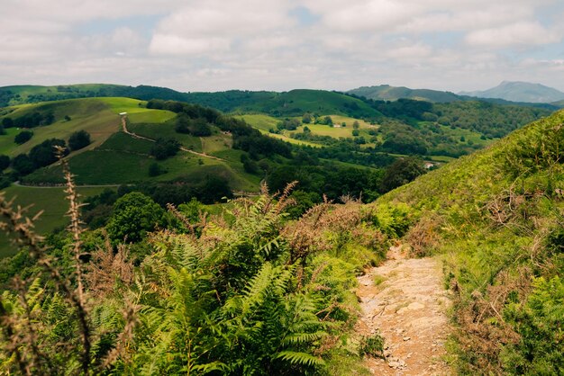 Photo french countryside landscape in the pyrenees mountains in basque country france