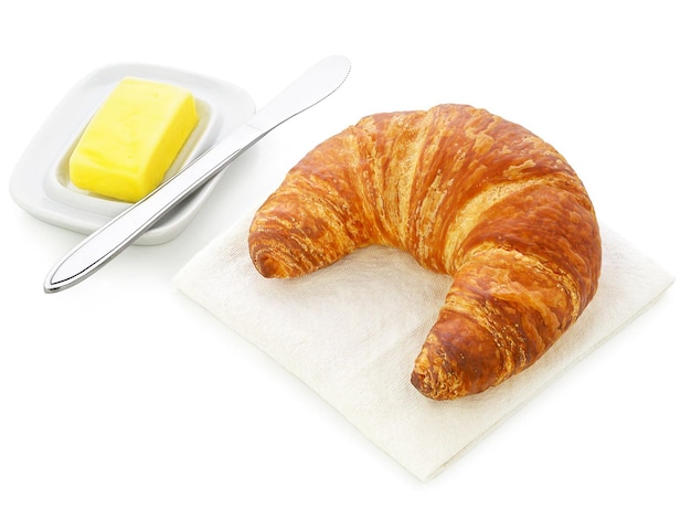 French croissant and butter