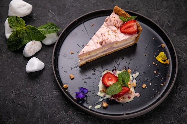 french dessert laid out on a plate in a top restaurant