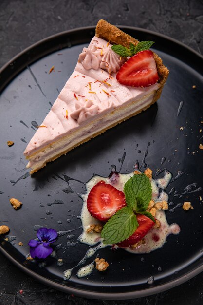 french dessert laid out on a plate in a top restaurant