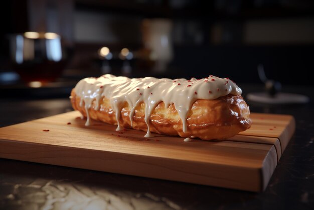 Photo french eclairs with cream