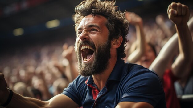 Foto le emozioni dei tifosi francesi sono travolgenti i tifosi applaudono in tribuna nella partita di rugby francese del 2023