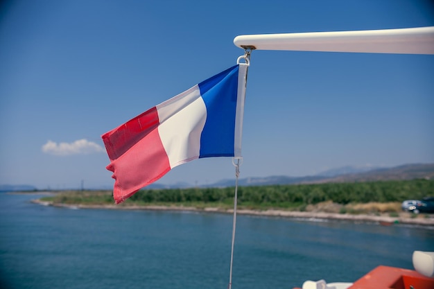 Photo french flag on a boat