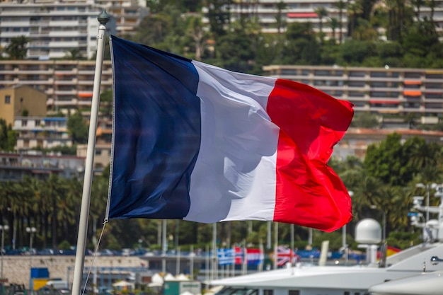 Photo french flag nice south of france