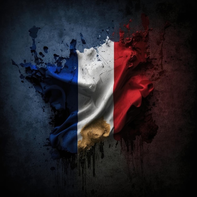 A french flag with the word france on it